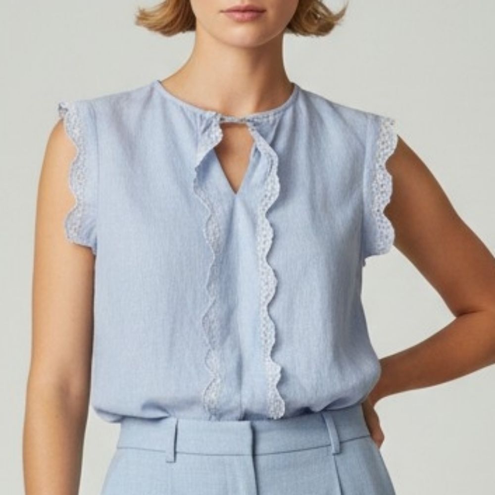 GAP blue cotton summer sleeveless top